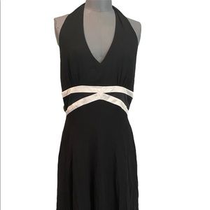 Long black halter dress!